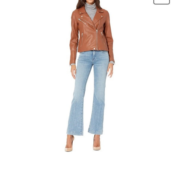 BLANK NYC Vegan leather moto jacket redwood NWT Small - Picture 1 of 6